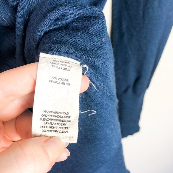 Soft Surroundings Blue Knit Turtleneck XS Pullover Sweater Womens - Picture 8 of 8